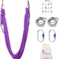 5.5 Yards Aerial Silks Yoga Swing Set - Aerial Yoga Hammock Kit Anti-Gravity Flying for Fitness, Low/Non Stretch Nylon Tricot Fabric Hardware Included for Dance