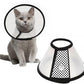 Depets Adjustable Recovery Pet Cone E-Collar for Cats Puppy Rabbit, Plastic Elizabeth Protective Collar Wound Healing Practical Neck Cover, Neck Girth 8.1 in