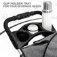 MoNiBloom 3 Wheels Pet Dog Cat Stroller for Small Medium Dogs and Cats, Lightweight Foldable Jogger Stroller w/Storage Basket and Cup Holder, Gray