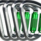 SEPEAK UIAA 30kN Climbing Carabiner Clips, Professional Heavy Duty Twist Locking Carabiners for Climbing,Mountaineering, Rappelling, Camping, Hiking, Swings, Large D Ring Hooks