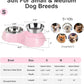 Stainless Steel Dog Bowls Set – Dual Non-Slip Pet Dishes with 2 Small (4oz*2) Bowls & Durable Resin Stand,Food & Water Feeder for Puppies, Kittens, and Small Breed Dogs– Pink