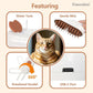 3-in-1 Cat Steam Brush, Rechargeable Cat Brush with Steam, Spritz Defur Comb for Dogs, Spritz Defur Comb for Cats (White)