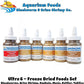 Aquatic Foods Inc. 6-Pack of Bloodworms, Brine Shrimp, Daphnia, Mysis Shrimp, Rotifers, Tubifex Powder & Bits for Freshwater Fish, Marines, Corals, Anemones, Baby Pond Fish…6 x SM Squeeze Bottles