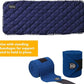 Harrison Howard Medicine-Retaining Shock-Absorbing Pressure Sores Prevention Quilted Leg Wraps for Horse Set of 4-Navy L
