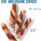 Dog Treats Chicken Duck Wrapped Cod Skin Sticks, Rawhide-Free, Grain-Free Dog Chewy Treats for Healthy Teeth and Coat,Training Treats for Small Medium Large Dogs, 9-10 Counts