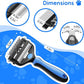 3-in-1 Pet Deshedding Tool – Grooming Brush for Dogs & Cats with Undercoat Rake & Dematting Comb (Blue)