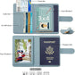 Melsbrinna Rfid Passport Holder for Travel women/Men, Cute Passport Wallet Rfid Blocking Card Slots, Rfid Passport Cover/CaseTravel Wallet, Passport Book Holder (1, Blue1)