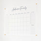 Personalized Clear Acrylic Calendar for Wall, Calendar Whiteboard for Wall, Dry Erase Wall Calendar, Wall Calendar Organizer System for Home (Cursive, Navy, 38"W x 26"H)