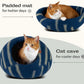 MEOWFIA Cat Cave – Premium Felt Cat Bed for Indoor Cats, Handmade 100% Merino Wool (Large, Deep Azure)