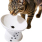 Necoichi Extra Wide Raised Cat Food Bowl, Elevated, Prevent Neck & Whisker Fatigue, Dishwasher and Microwave Safe, No.1 Seller in Japan! (Cat, Extra Wide Tilted)