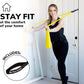 7Ft Long Resistance Bands for Stretching - Resistance Bands Set with Door Anchor - Exercise Bands Including Carry Pouch, E-Book & App - Latex-Free Workout Bands