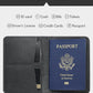 ALLIVE Passport Holder for Travel, Genuine Leather Passport Holder Women Men,Passport Cover Wallet,Travel Must Haves Airport Essentials Travel Gifts Black