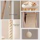 SHENGOCASE Modern Natural Wood Cute Multifunctional Cat Tree Tower Small, Large Sisal Scratching Post, Tilted Angled Ramp Scratcher, Climbing Rope Toy and Cuddle Bed