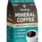 VitaCup Mineral Coffee with Trace Minerals, Hydrate, Replenish & Restore w/All Natural Sea Minerals, Electrolytes, Organic Coffee, Single Origin, Medium Dark Roast, Ground Coffee 10oz