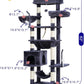 Cat Tree, Cat Tower for Large Cats with 2 Big Platforms, 2 Baskets, condo and Toys, 63" Cat Scratching Posts for Indoor Cats, Smoky Gray GCT020G