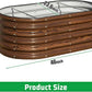 SnugNiture 3 Pcs 4x2x1.5ft Raised Garden Bed Outdoor, 17" Tall Galvanized Metal Planter Box, Raised Garden Bed Kit for Planting Vegetables Plants Fruits, Brown