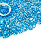 Keedolla Fish Tank Rocks Beads Aquarium 0.93LB, Clear Glass Pebbles Stones Gravel for Vases Fillers, Garden, Aquarium, Betta Fish Turtle Tank, Succulent Plants Decor - Sea Blue