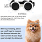 Dog Goggles for Small Breed UV/Wind/Dust Protection Puppy Sunglasses with Adjustable Strap - White