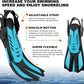 Odoland Kids Snorkeling Packages Snorkel Set, Dry Top Snorkel Mask with Adjustable Swim Fins for Boys and Girls Age 7-14