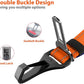 IOKHEIRA Orange Dog Seatbelt - Adjustable Reflective Bungee Harness with Aluminum Swivel Carabiner