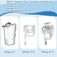 Nebulist 8 Pack Medium Aquarium Filter Cartridges Compatible with Tetra Whisper Filters IQ 10, Whisper 10i, Whisper PF10 and TetraFauna ReptoFilter 90 GPH and Tetra Whisper Power Filter 5-10 Gallons