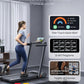 2 in 1 Folding Treadmills for Home Small Office, 2.5HP Walking Pad Treadmill with Handle Bar, 300lbs Capacity, Copmact Protable Treadmill with Smart APPs, 12 HIIT Modes and Touch Screen