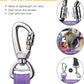 AUBELL Dog Seat Belt for Car,2 Pack Set 3-in-1 Adjustable Reflective Bungee Heavy Duty Dog Car Harness Tether with Clip Hook Latch & Buckle,Swivel Zinc Alloy Carabiner,Black+Purple