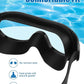 Swim Goggles with Nose Clip, Ear Plugs & Swim Cap, Anti-Fog UV Protection Lens, Leakproof Adjustable Strap for Adult