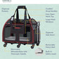 Airline Compliant Pet Carrier - Rolling Portable Travel Carry Crate for Small Dog Puppy or Cat - Soft Removable Wheeled Design with Mesh Window Sides - Airplane and TSA Compliant- by Katziela
