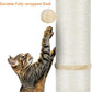 PAWSCRAT Cat Scratching Post 32" Tall, Large Diameter Natural Sisal Cat Scratch Post with Dangling Ball, Scratch-Resistant and Durable Tall Cat Scratcher for Indoor Cats, Protect Your Furniture, Beige