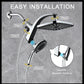 High Pressure Rain Shower Head: Upgrade Shower Heads with Handheld Spray Combo with Fixed Showerhead and 10 Sprays Handheld Shower Head, Detachable Shower head Built-in Magnetic Docking and Power Jets