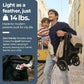 Inglesina Quid³ Stroller, Cosmic Black - Compact Reclining Travel Stroller for Baby & Toddler 0-55 lbs, One Hand fold, Car seat Compatible, Airplane Overhead, Lightweight, Foldable, XL UPF 50+ Canopy