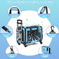 Pet Carrier with Wheels, Durable Airline Approved Cat Crate, Foldable Rolling Dog Carrier, Cat Rolling Bag for Cat &Dog, Use for Travel, Outdoor, Vet Visits, Camping, Indoor. Blue.