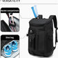 Kalesi Gym Duffle Tennis Bag Backpack 4-Way Waterproof with Shoes Compartment for travel Sport Hiking laptop (Black 02)