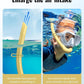 W WSTOO Adults Diving Snorkel Breathing Tube Silicone Flexible Foldable Snorkel Anti-Drop for Freediving Swim Training,Diving and Scuba Diving,Easy to Carry for Travel