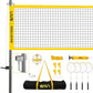 A11N Outdoor Volleyball and Badminton Combo Set - Includes Adjustable Height Anti-Sag Net, Volleyball, Air Pump, 4 Badminton Rackets, 2 Shuttlecocks, Boundary Line Marker, and Carrying Bag