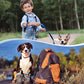 PuppyDoggy Dog Poop Bag Holder for Leash Waste Bag Carrier Dog Poop Bag Dispenser for Walking Running Bicycle Accessory 4 Pieces (Black + Mixed Blue)