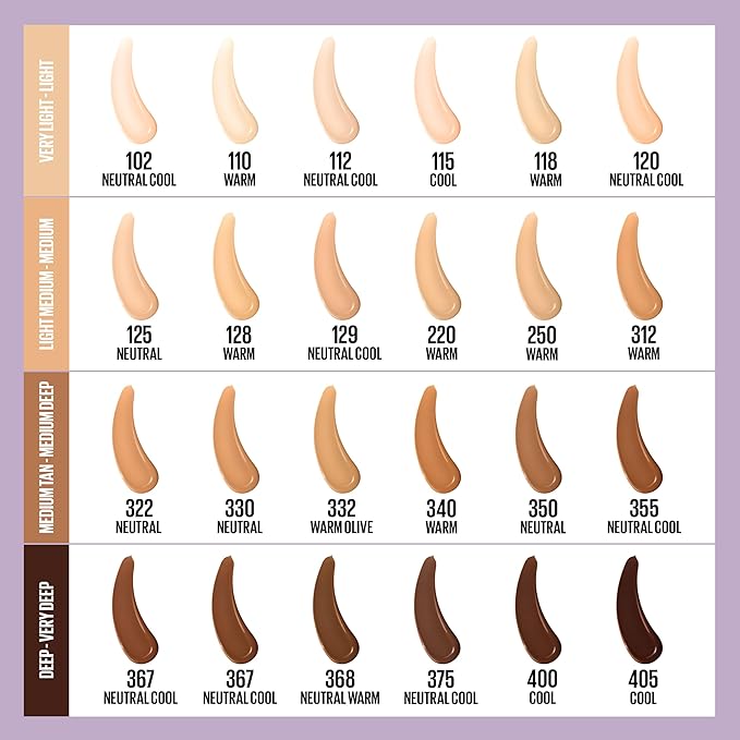 Maybelline Super Stay Lumi-Matte Foundation, Lightweight and Buildable Full Coverage Foundation Makeup For Up To 30HR Wear, 370, 1 Count