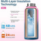 Insulated Water Bottle | Thickened Stainless Steel Vacuum Metal | Portable Sports Water Jug for Gym and Hiking with Straw, Carrier Bag, Handle Strap | BPA-Free 32 oz