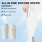 Youth Soccer Shin Guard Socks, Built-in Protective Pads, Kids Knee High Football Athletic Team Socks for Boys Girls