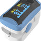 Concord Fingertip Deluxe OLED Pulse Oximeter with 6 way Reversible Display - Blood Oxygen Saturation Monitor with Carrying Case, Batteries and Lanyard - Easy to Use, Accurate SpO2 (Blue)