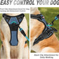 BARKBAY No Pull Dog Harness Front Clip Heavy Duty Reflective Easy Control Handle for Large Dog Walking(Navy,L)