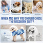 Lukovee Recovery Suit for Dogs, Onesie Surgery Recovery Suit for Female Male Dogs, Abdominal Wounds Cone E-Collar Alternative Prevent Licking Spay Recovery Suit (T-Blue,XXL)