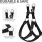 PUPTECK No Pull Dog Harness Soft Adjustable Basic Nylon Step in Puppy Vest Outdoor Walking with ID Tag and A-ir Tag Case, Black, XS