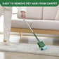 Floor Lint Rollers Pet Hair Extra Sticky with Retractable Long Handle,Large Cat Dog Hair Remover Laundry Clothes Carpet Furniture,6.3 inches Wider with 640 Sheets Giant Lint Remover Brush for Couch