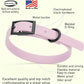 Dogline Biothane Waterproof Dog Collar Strong Coated Nylon Webbing with Black Hardware Odor- Proof for Easy Care Easy to Clean High Performance Fits Small Medium or Large Dogs, Pastel Purple