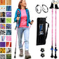 York Nordic Motivator Walking Poles for Balance and Rehab - Patented Stability Grips - Lightweight, Adjustable, and Collapsible - 2 Pieces Adjustable w/flip Locks - Heights 4'6" up to 6'2" - 230 lbs