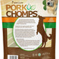 Pork Chomps Pressed Pork Skin Dog Chews, 2.5-inch Rings, Real Chicken, 8 Count