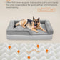 Feandrea Orthopaedic Dog Bed for Large Dogs, Waterproof Dog Sofa Bed with Removable Washable Cover, 48 x 35 x 7 Inches, Dove Gray UPGW254G01