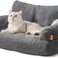 MEWOOFUN Dog Couch, Supportive Small Dog Bed for Puppy and Cats with Removable Washable Cover, Fluffy Cat Couch with Non-Slip Bottom (Dark Grey, 26.0" L X 19.0" W X 13.0" Th)